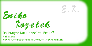 eniko kozelek business card